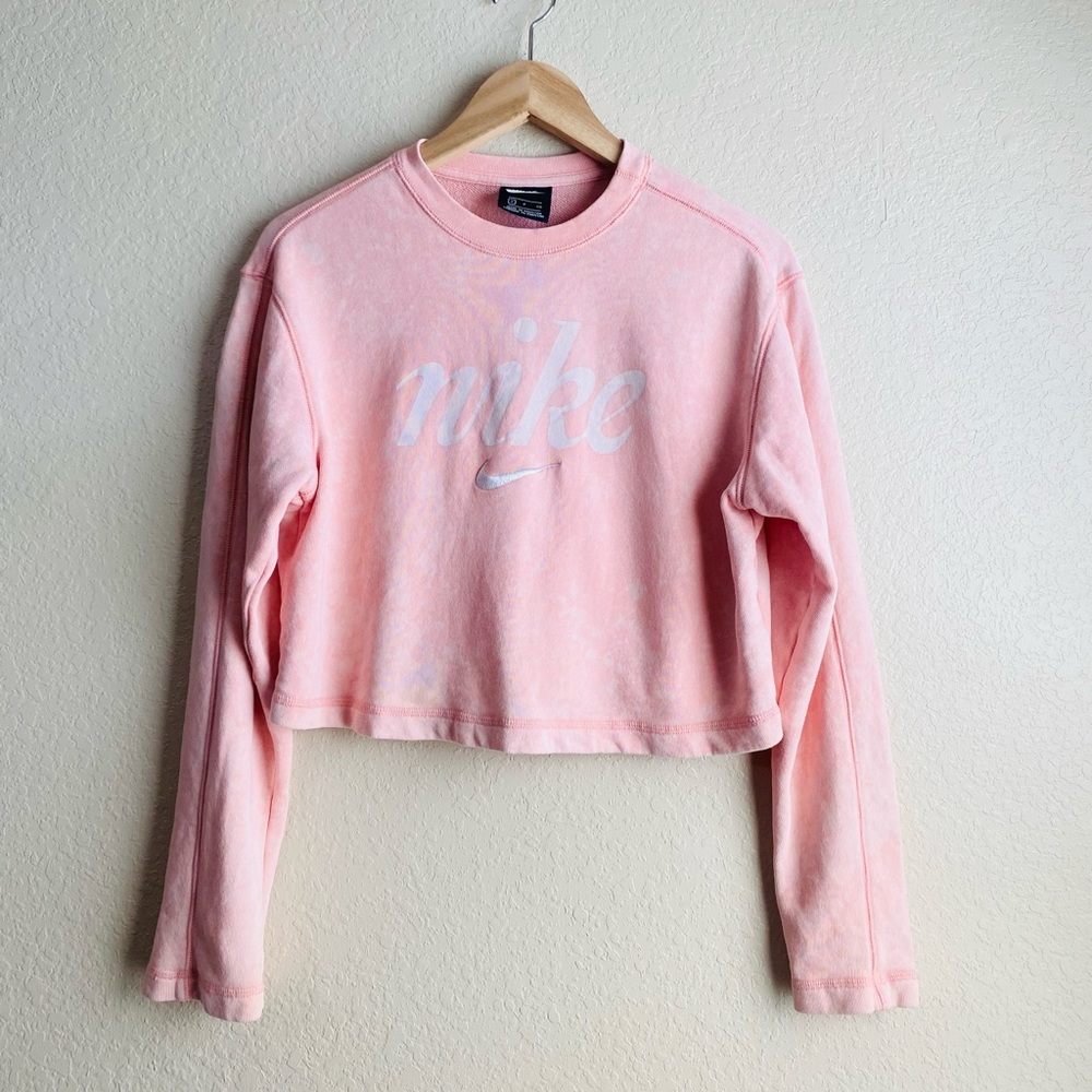 Nike Bleached Coral Summit Crew Crop Sweater S - Picture 2 of 11